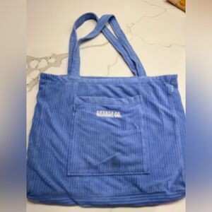 Ghanda corduroy blue beach bag